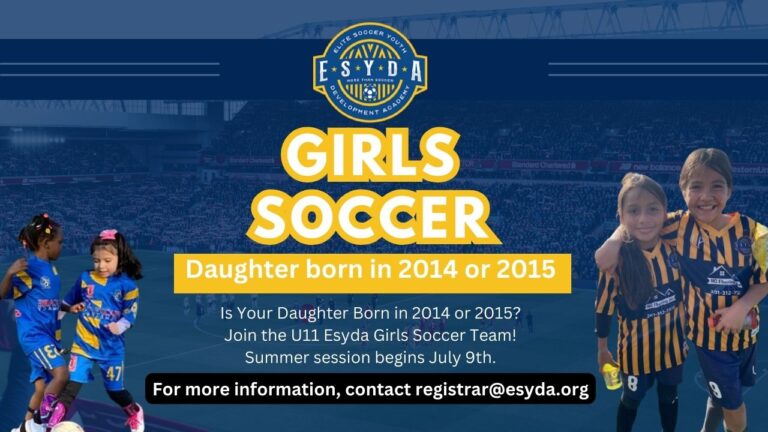 Calling All Young Soccer Stars: Join the U11 Esyda Girls Soccer Team!