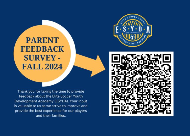 Elite Soccer Youth Development Academy Parent Feedback Survey – Fall 2024