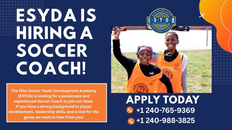 ESYDA is Hiring a Soccer Coach!